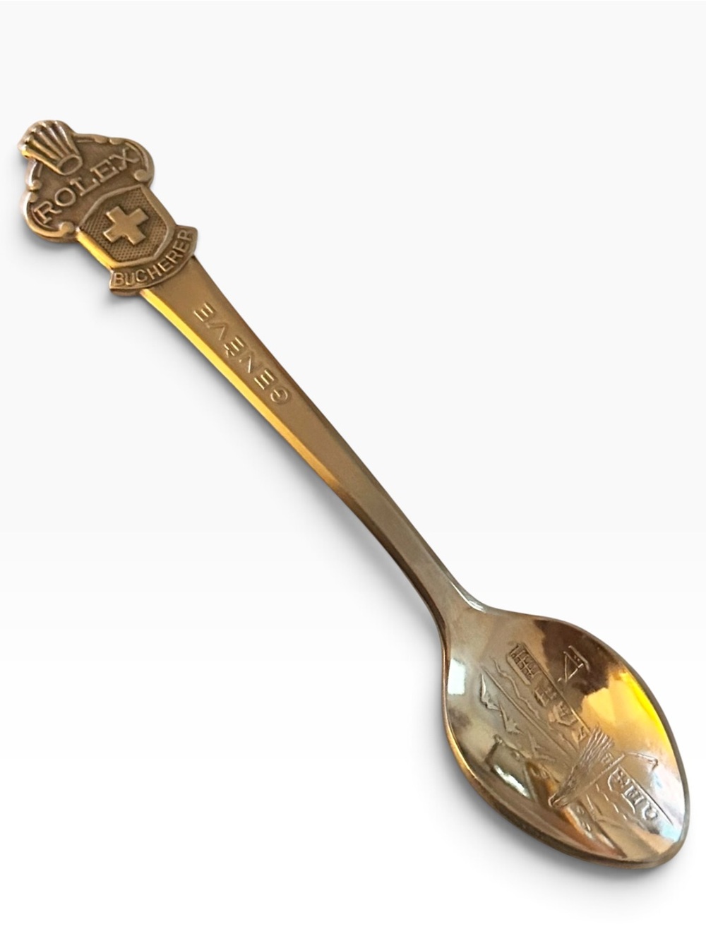 Vintage Rolex Bucherer Switzerland Geneve Souvenir Spoon CB Stainless Steel